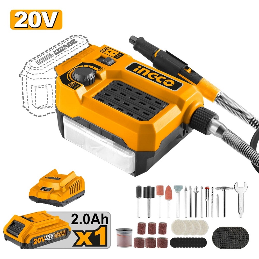 Cordless Power Tools - Μίνι Δράπανο Μοντελισμού Μπαταρίας 20V Li-Ion